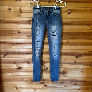 Buckle Blue Distressed Skinny Jeans